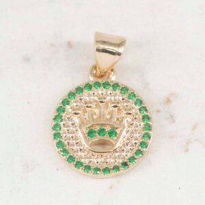 DIJE ROLEX CIRCONES ESMERALDA