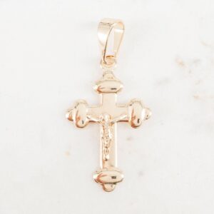 DIJE CRUCIFIJO PUNTAS OVALADAS