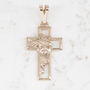 DIJE SILUETA CRUZ ROSTRO