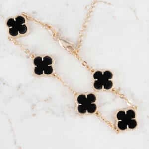 PULSERA VAN CLEEF NEGRA X5