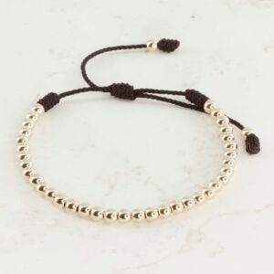 PULSERA BALINERIA SENCILLA 4MM NEGRO
