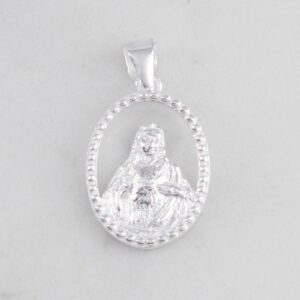 DIJE OVALO CIRCONES SAGRADO CORAZON