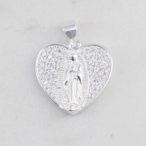 DIJE GUADALUPE CORAZON CIRCONES