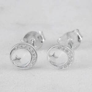 TOPO LUNA CIRCONES Y ESTRELLA