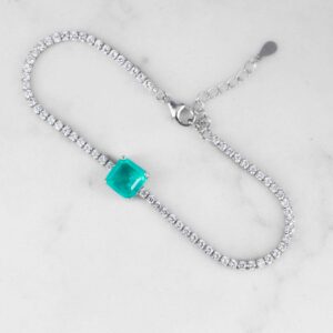 PULSERA TENNIS CIRCON CUADRADO 8MM