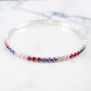 PULSERA TENNIS COLORES ESTIRABLE