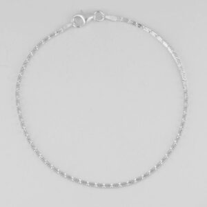 PULSERA CUBO TIPO VENECIANA TALLADA 1.5MM-19CM